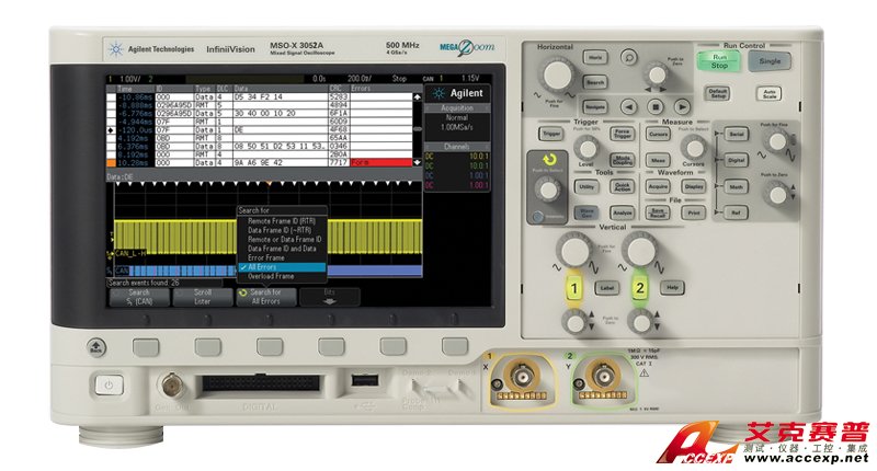 Agilent MSOX3052A 混合信號(hào)示波器圖片 InfiniiVision 3000 X-Series Oscilloscope - Front